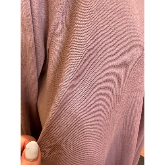 BCBGMaxazria Front Drape Sweater, Lavender, Silk Blend, Sx XS, GUC - Picture 2 of 7